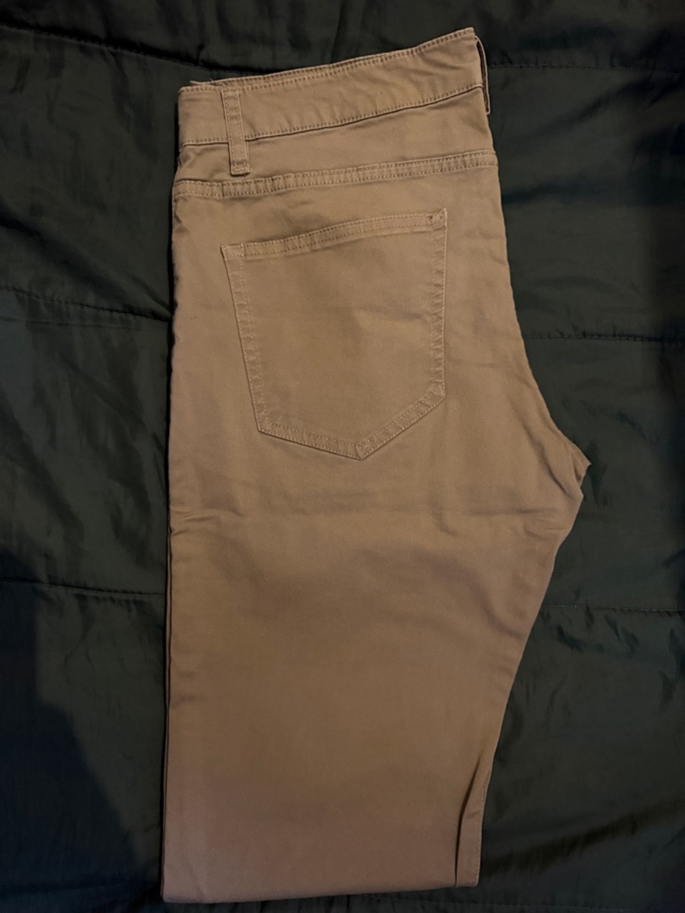 Forever 21 Slim Straight Pants in Beige